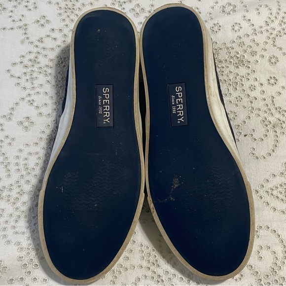 Sperry navy suede slip on sneakers size 9.5 - Picture 11 of 11